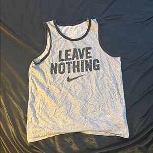 Nike Heather Gray Tank with Black Accents